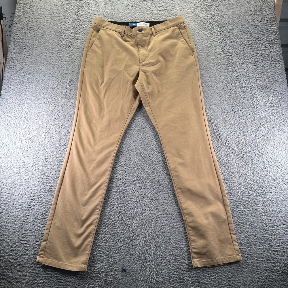 Old Navy Ultimate Tech Built-In Flex Pant Mens 34x32 Brown Cotton Chino Straight